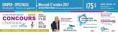 Billet individuel - Souper spectacle - 17 octobre 2018